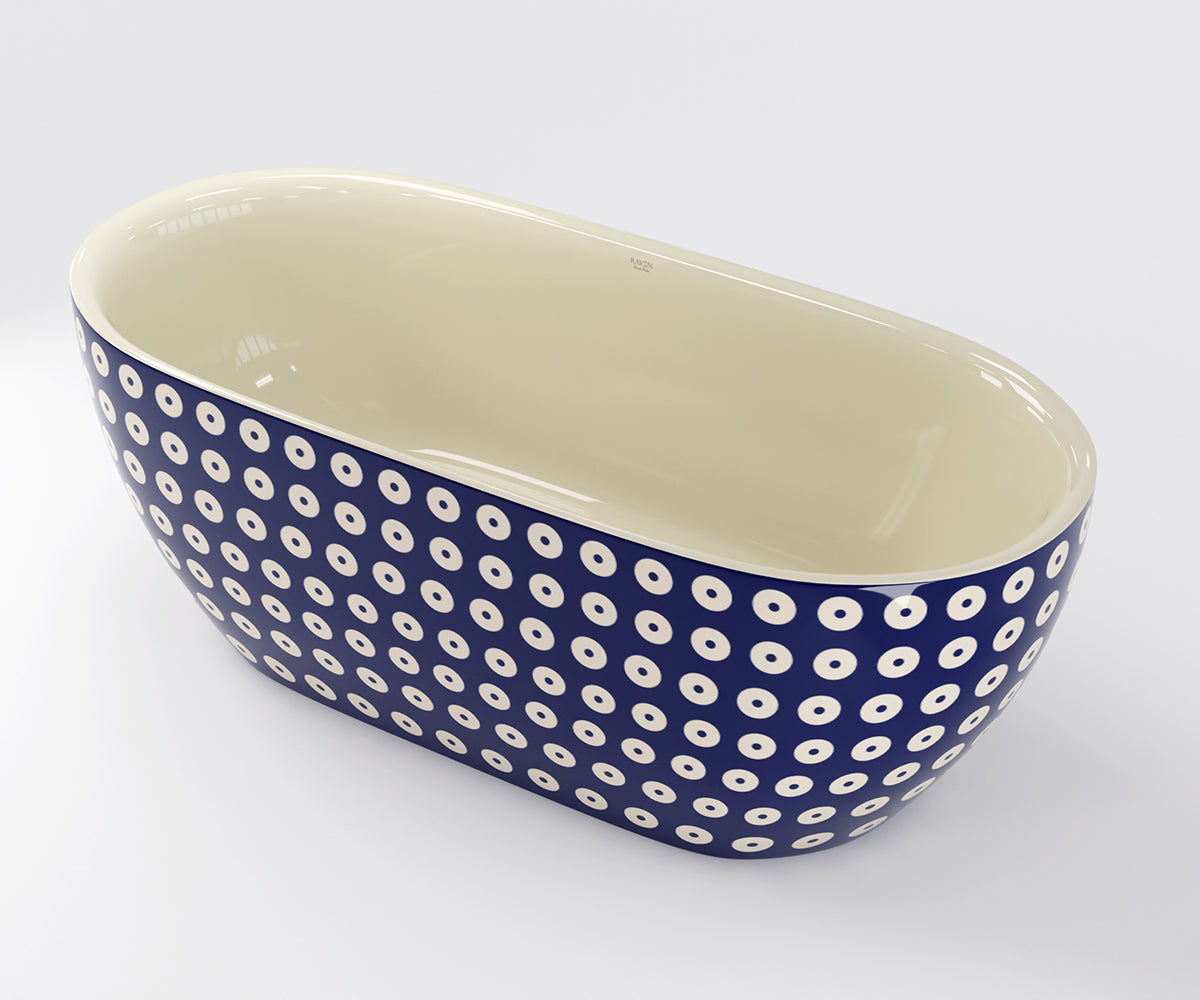 Neo Freestanding Bathtub - Polkadot