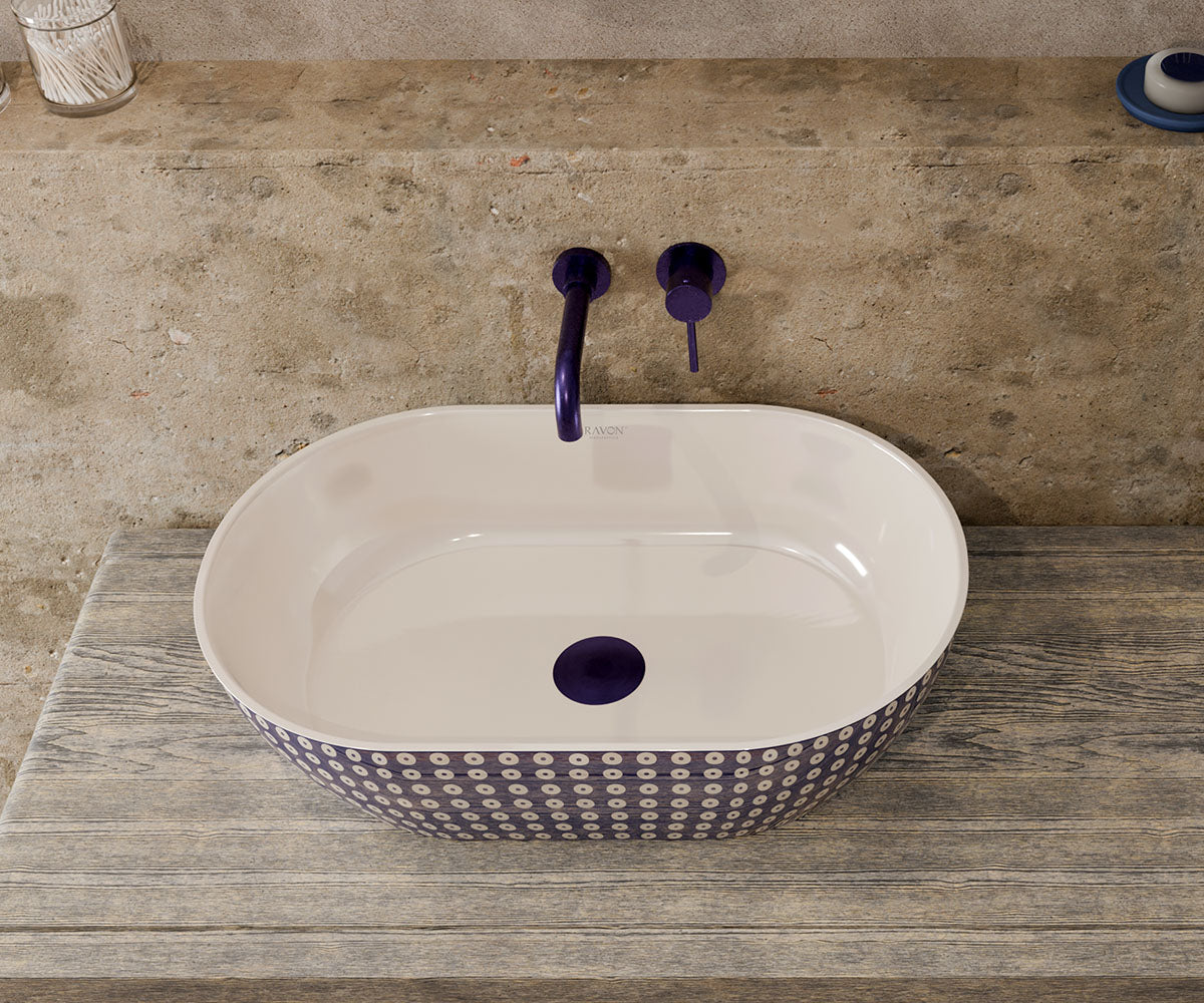 Space countertop washbasin - PolkaDot