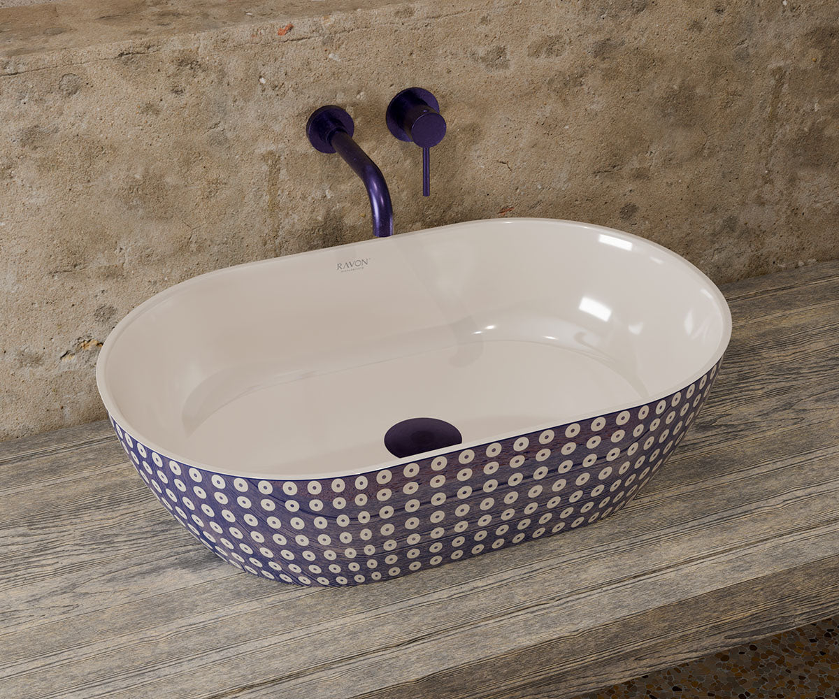 Space countertop washbasin - PolkaDot