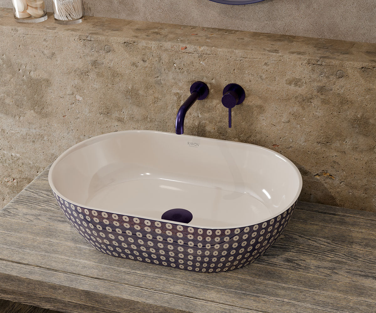Space countertop washbasin - PolkaDot