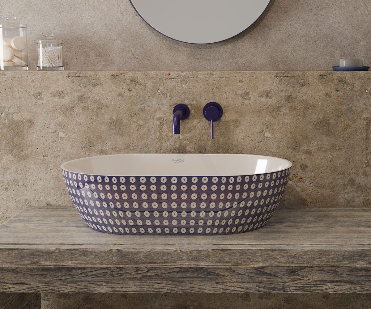 Space countertop washbasin - PolkaDot