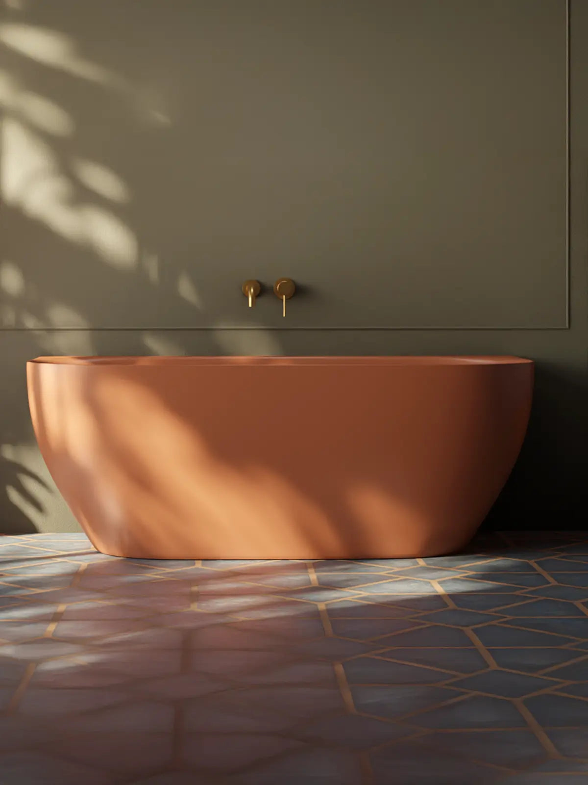 Wanna Ravon Neo Wall terra cotta elegancka łazienka