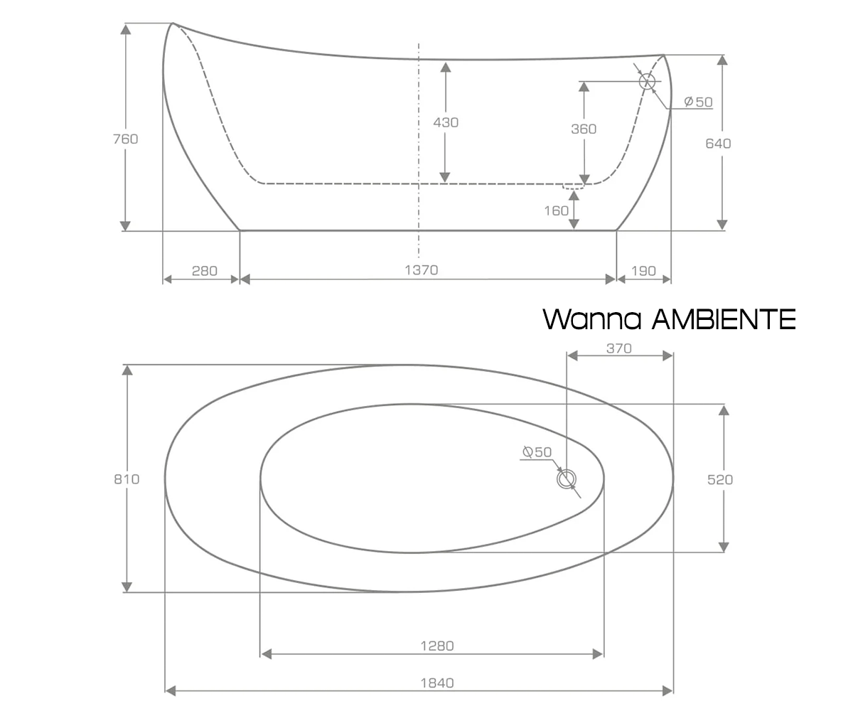 Wanna wolnostojąca Ambiente