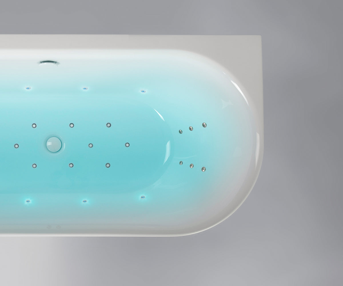 Neo Corner Left freestanding bathtub with the AIR+ system