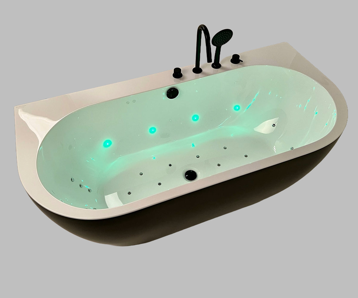 Free-standing bathtub - wall-mounted Sensual Wall with AIR+ system