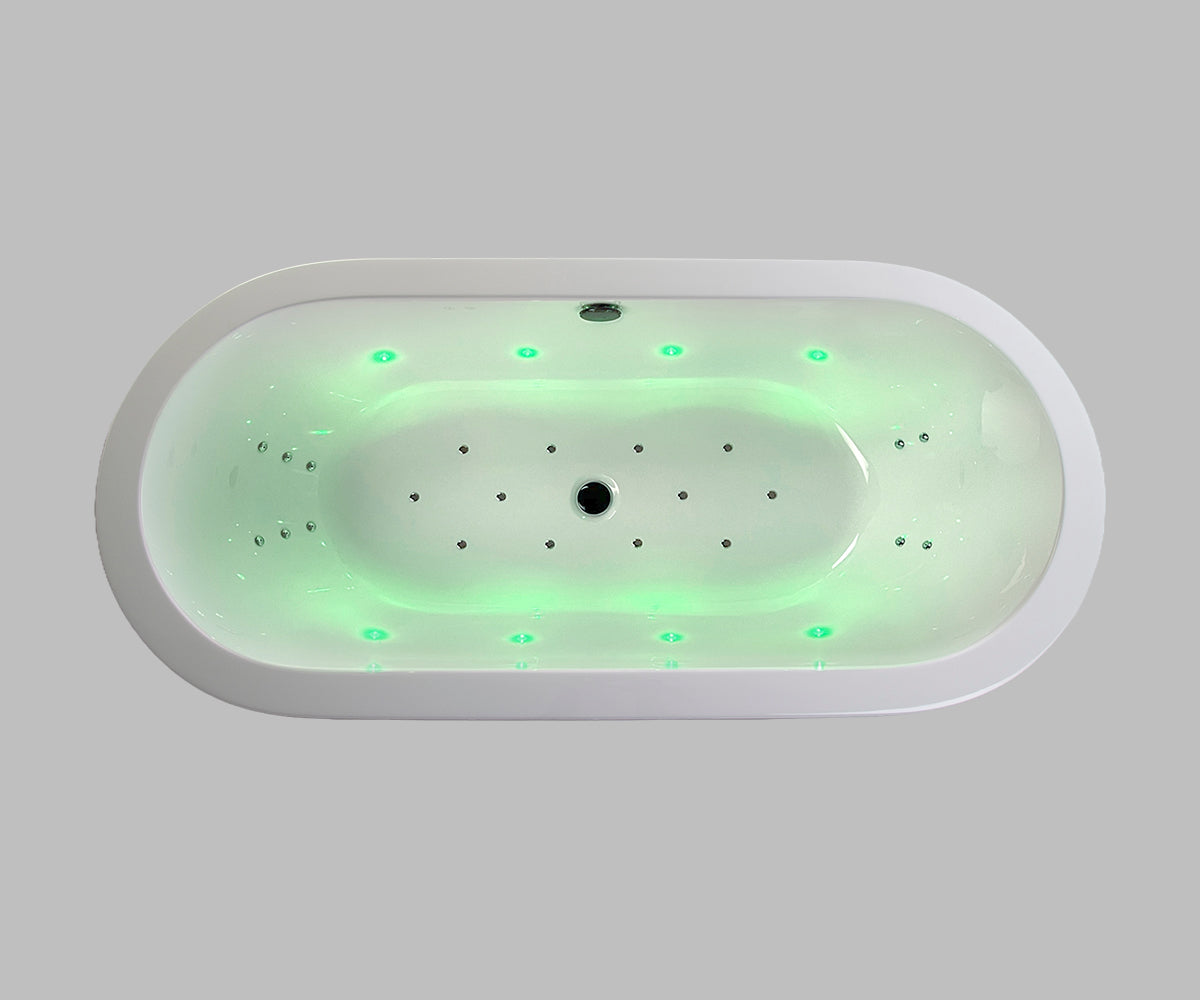 Genesis free-standing bathtub with the AIR+ system