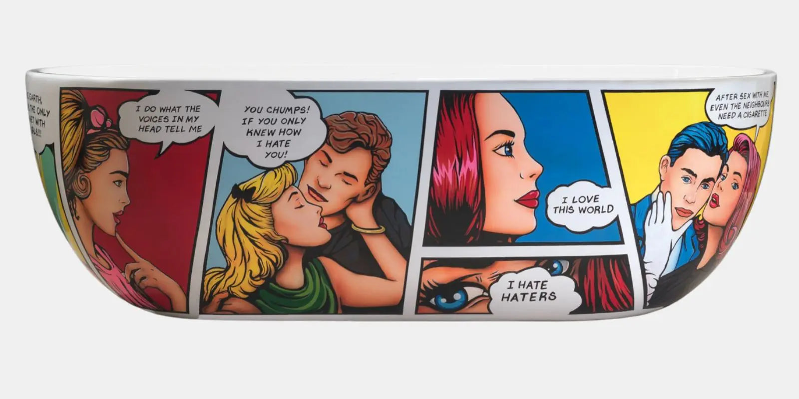 Wanna wolnostojąca Ravon Art Space Komiks kolorowy wzór inspirowany komiksem i pop art