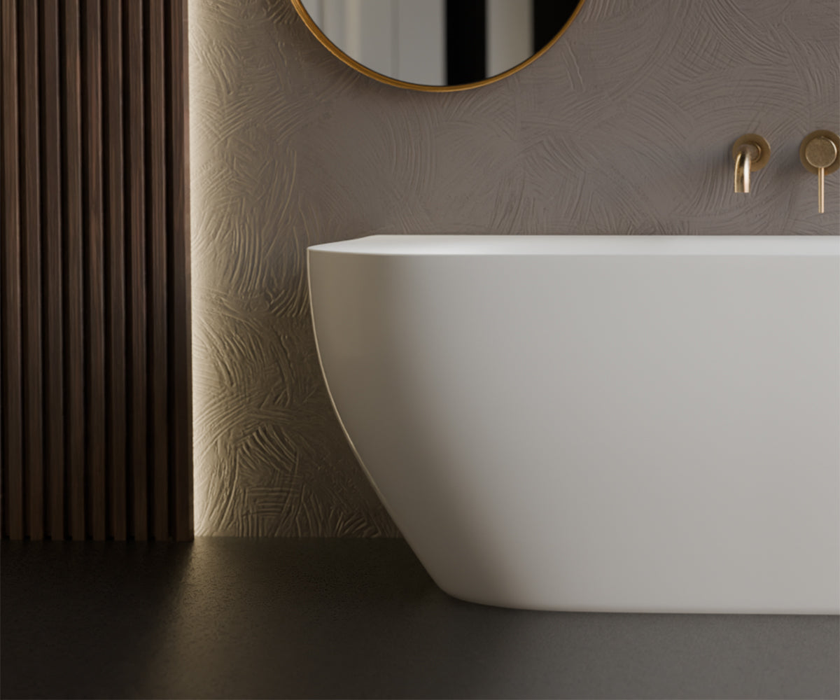 Freestanding bathtub - wall-mounted Neo Wall