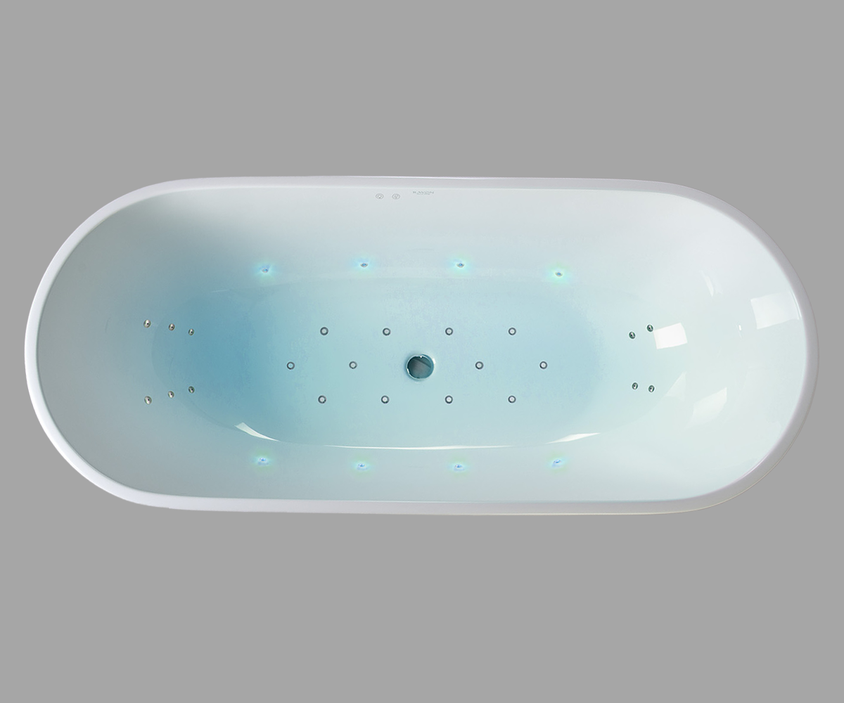 Space free-standing bathtub with the AIR+ system 